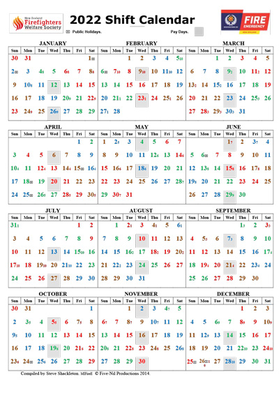 NZFFWS shift calendar