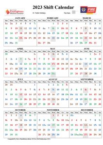 Shift Calendars – New Zealand Firefighters Welfare Society